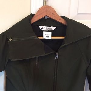 Columbia Dark Green Trench Raincoat XS