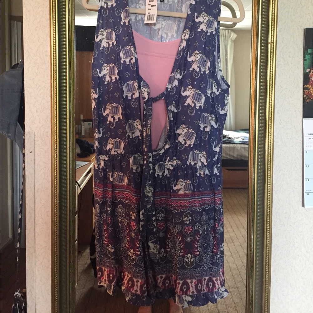 Elephant print romper