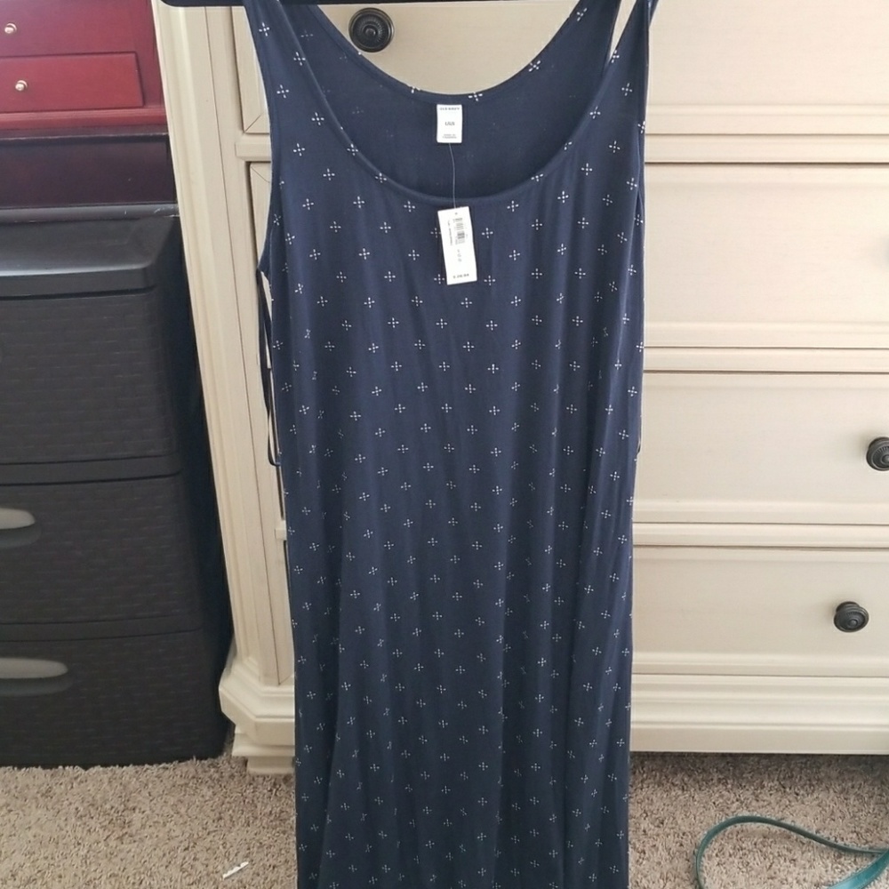 Navy maternity maxi (l) nwt