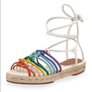 Multicolor platform sandals