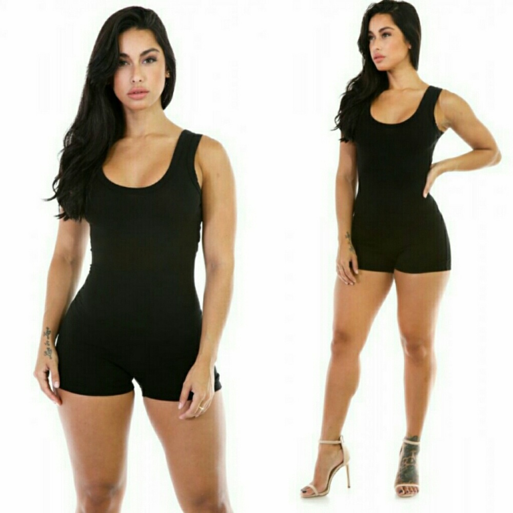 Black  tank romper