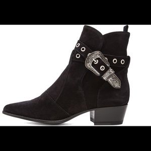 Yves Saint Laurent Duckies Suede Ankle Boots