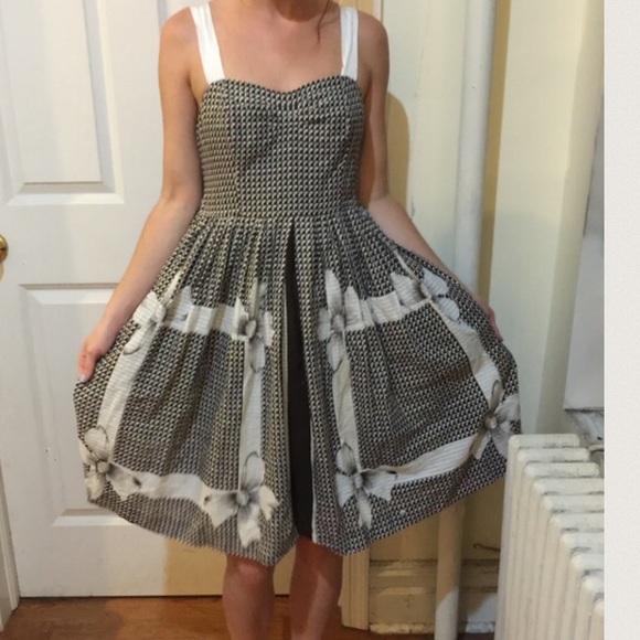 Anthropologie Dresses & Skirts - Edme & Esyllte Brown Ribbon Printed A-Line Dress