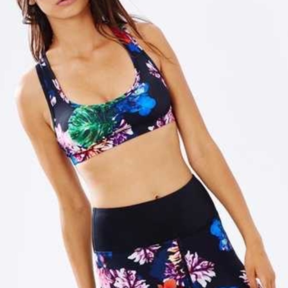 L'urv Floral Sports Bra Size M