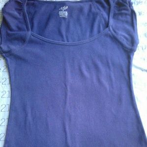 Purple short sleeve shirt