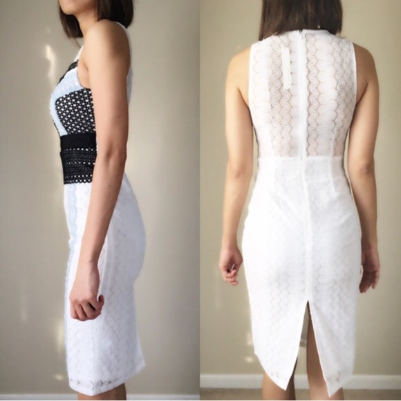 Dreamy chic lace appliqué midi dress . LAST PIECE - Picture 3 of 3