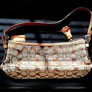 Coach Signature canvas hobo bag