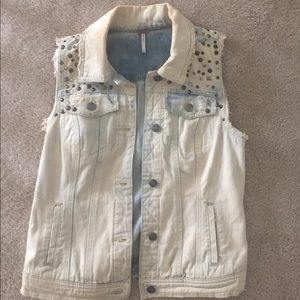Free People Denim Vest