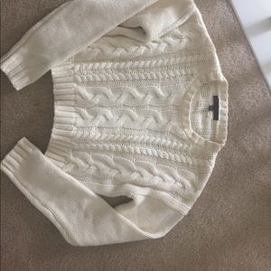 Cropped cream sweater