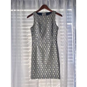 NWT 00P Banana Republic Navy/Ivory Dress