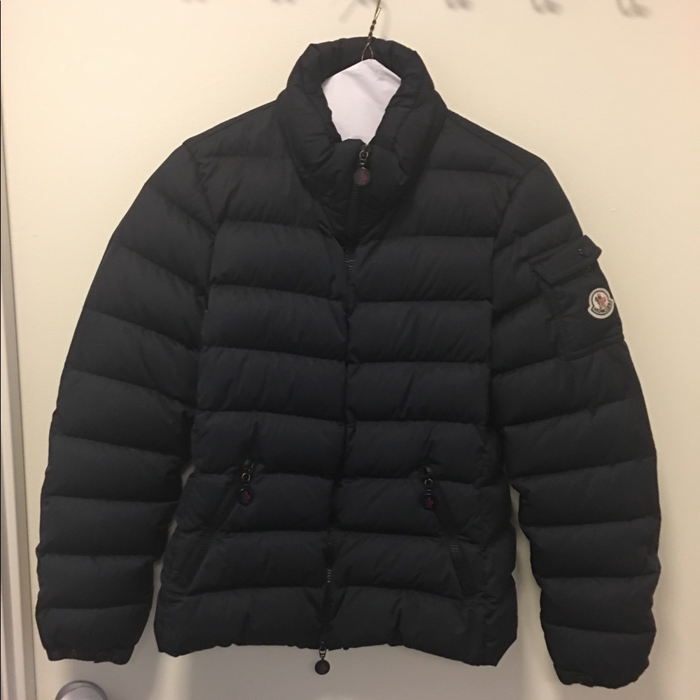 Moncler navy blue quilted jacket