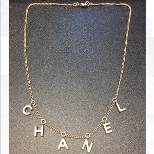 Authentic Chanel Gold Letter Necklace