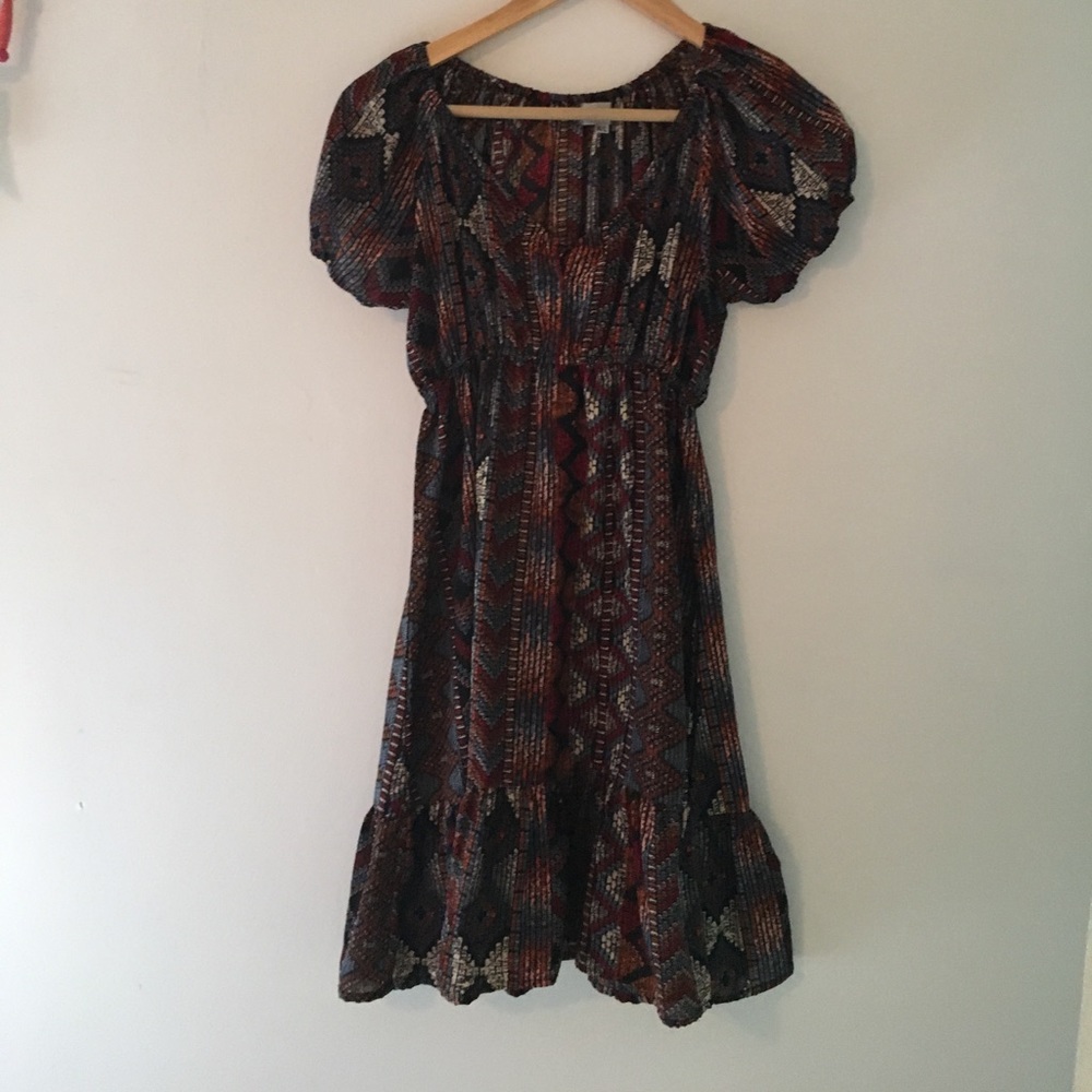 Boho Tribal Print Dress