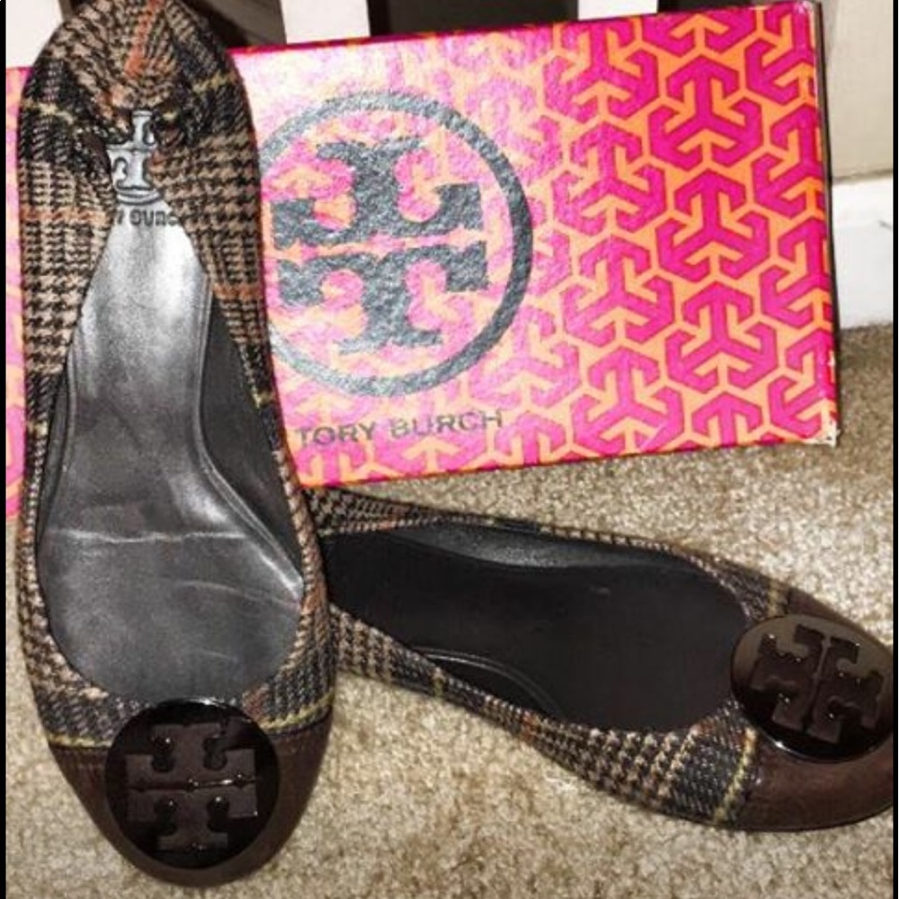Tory Burch Plaid Flats