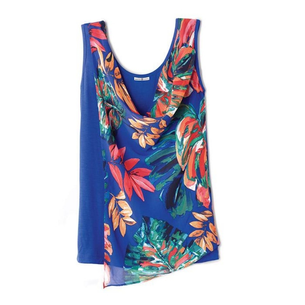 Palm-Printed Tank