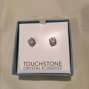 Touchstone Crystal Diamond Studs - Brand New