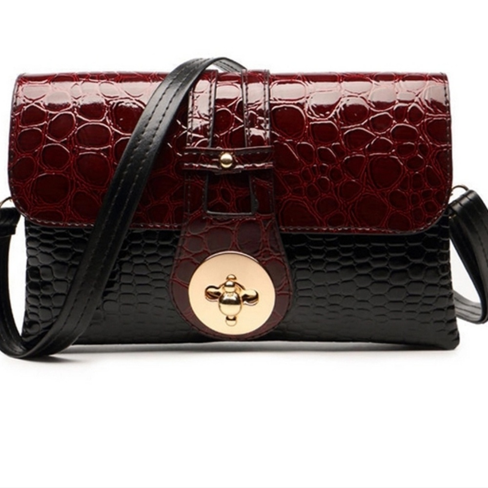 Crocodile pattern women bag
