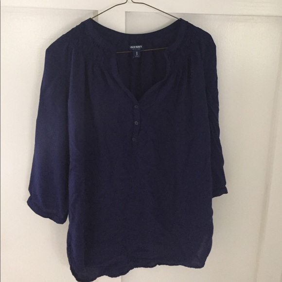 Old Navy Tops - Old Navy - Navy Flowy blouse