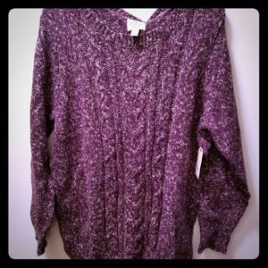 St. John's Bay purple sweater 2x