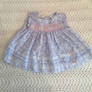 🌻HP🌻 Smocked, Eyelet Lace Dress, Sz 6-9 Months