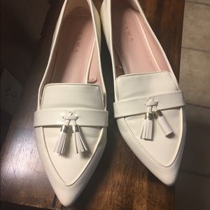 White Zara Loafers