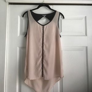 Blush & Black sheer tank