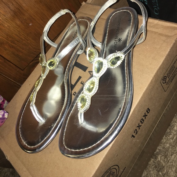 Silver Gemmed Prom Flats - Picture 2 of 2