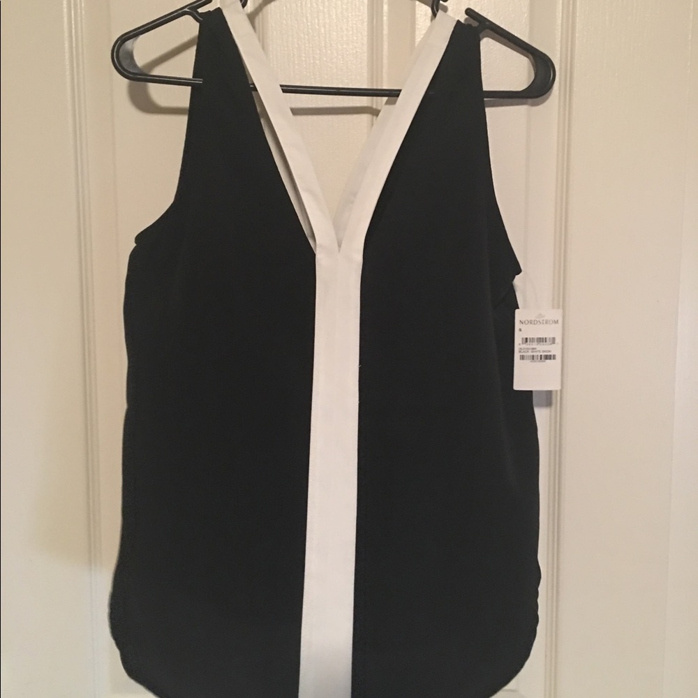 Trouve NWT Dressy shirt, black and white