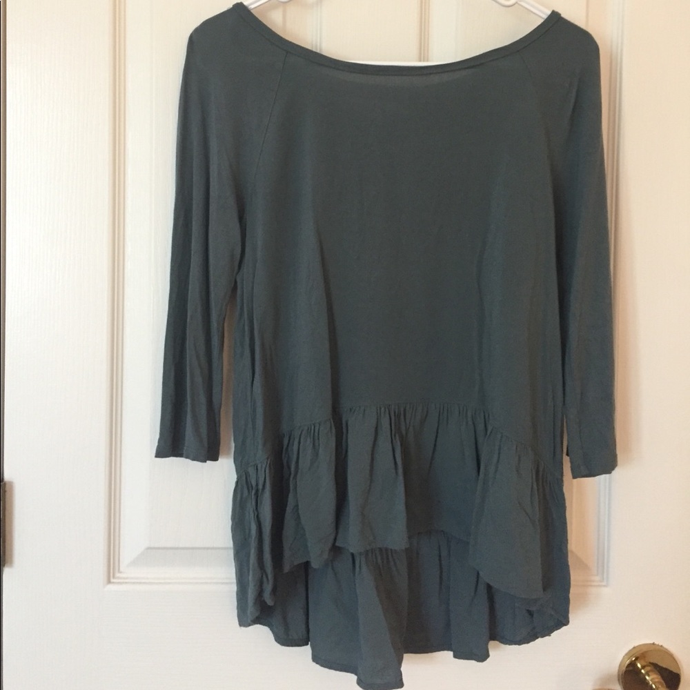 Deep Blue LOFT Peplum Top