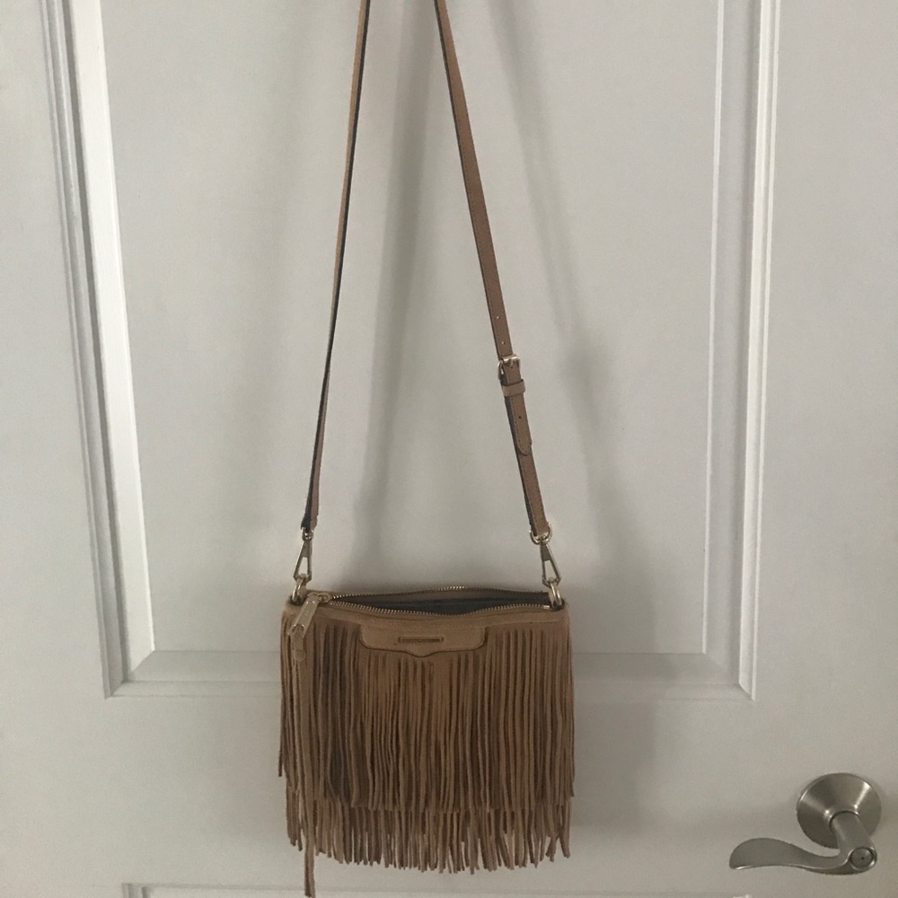 Rebecca Minkoff Finn Fringe Suede Crossbody Bag