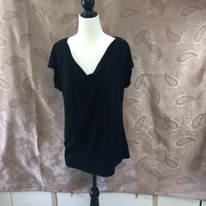 Michael Kors Black Cap Sleeve Top