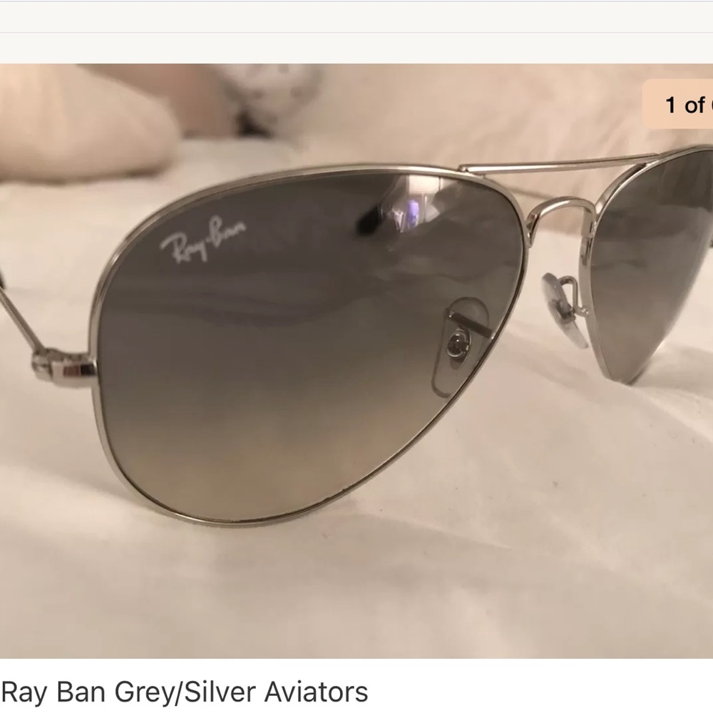 Ray ban silver aviators 55mm