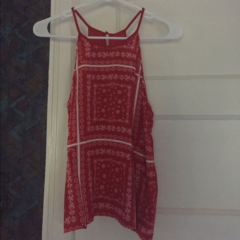 Red tank top
