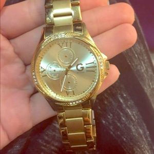 Gold Guess watch