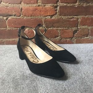 Sam Edelman Lola Ankle Strap Low Heel Pumps