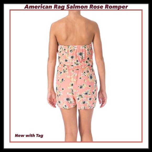 AMERICAN RAG SALMON ROSE ROMPER SZ LARGE - Picture 2 of 8