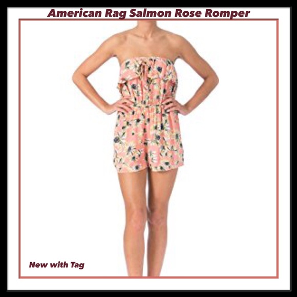 AMERICAN RAG SALMON ROSE ROMPER SZ LARGE - Picture 4 of 8