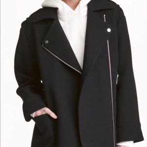 Black coat with zippers