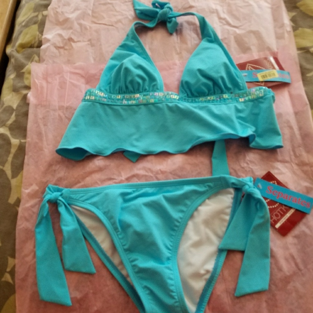 Beautiful Caribbean blue bikini set