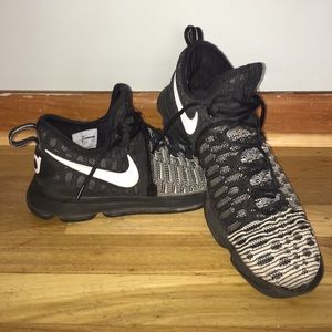Black White KD 9 Flyknit Basketball Shoes Sz 11.5