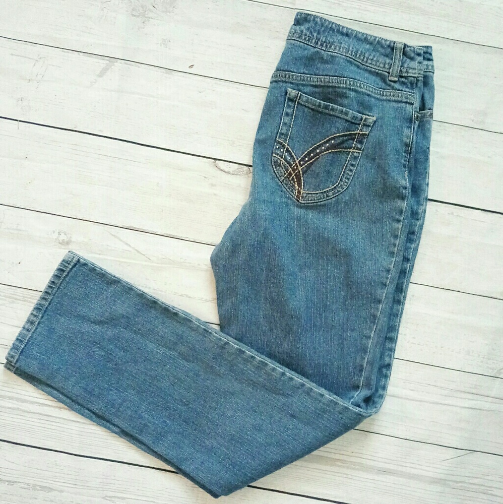 Addition By Chicos Straight Leg Denim Jeans