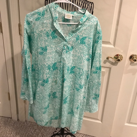 Three Islands Cotton Tunic Beach Coverup - Picture 1 of 6