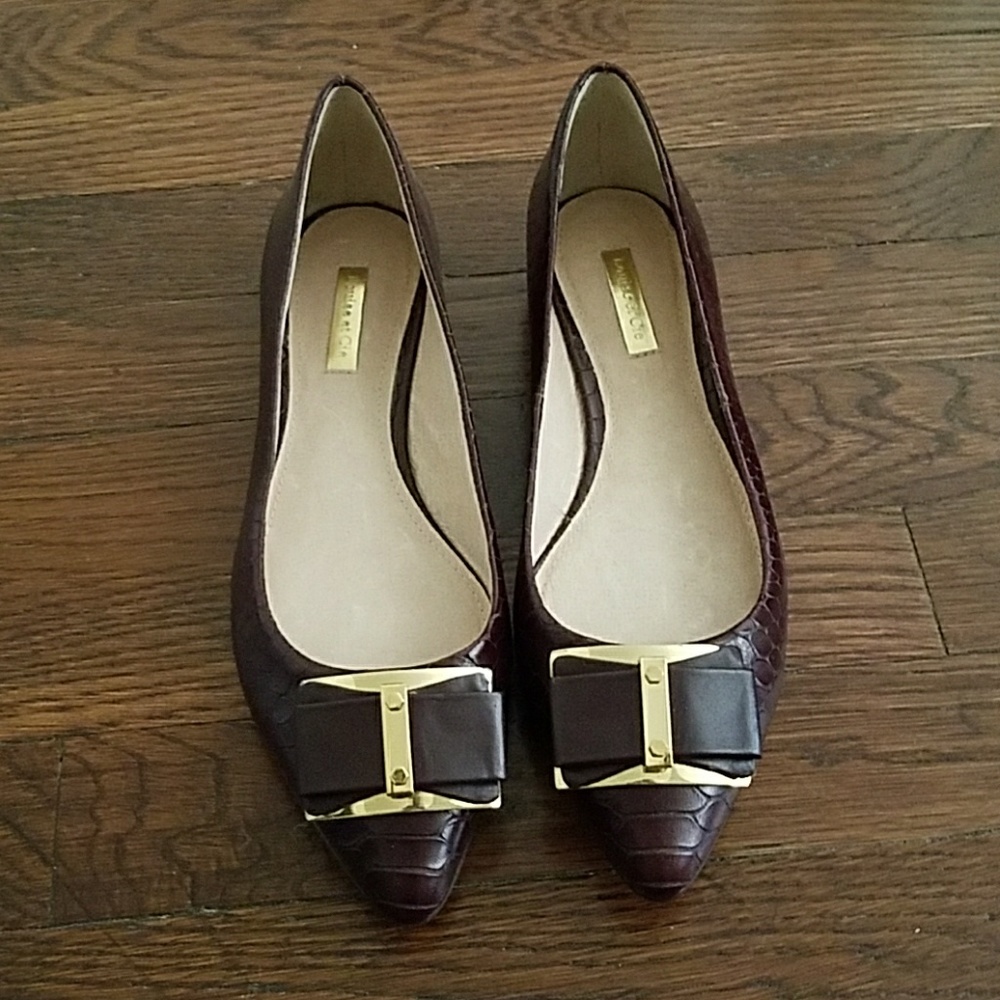 Brown, maroon shoes