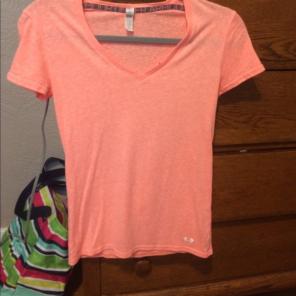 UA peach shirt