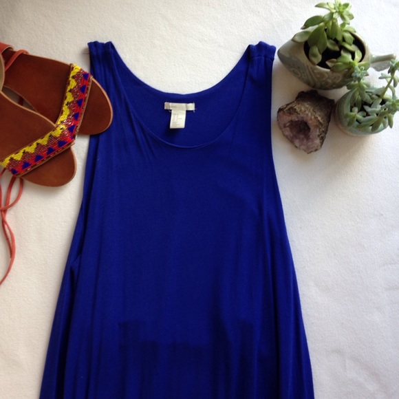 H&M Dresses & Skirts - H&M electric blue knit tank dress - size medium