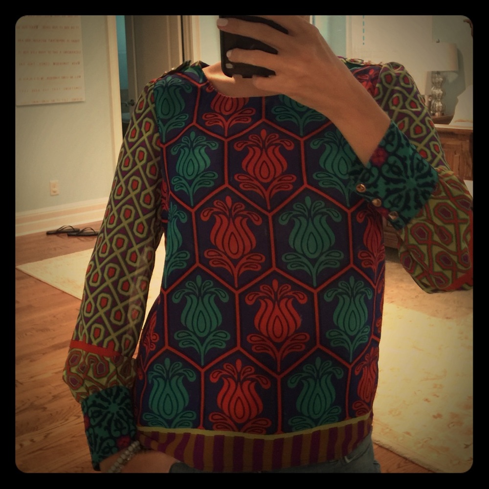 Boho printed top by Champagne & Strawberries