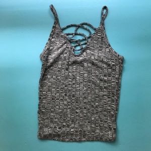 American eagle cross cross tank crop