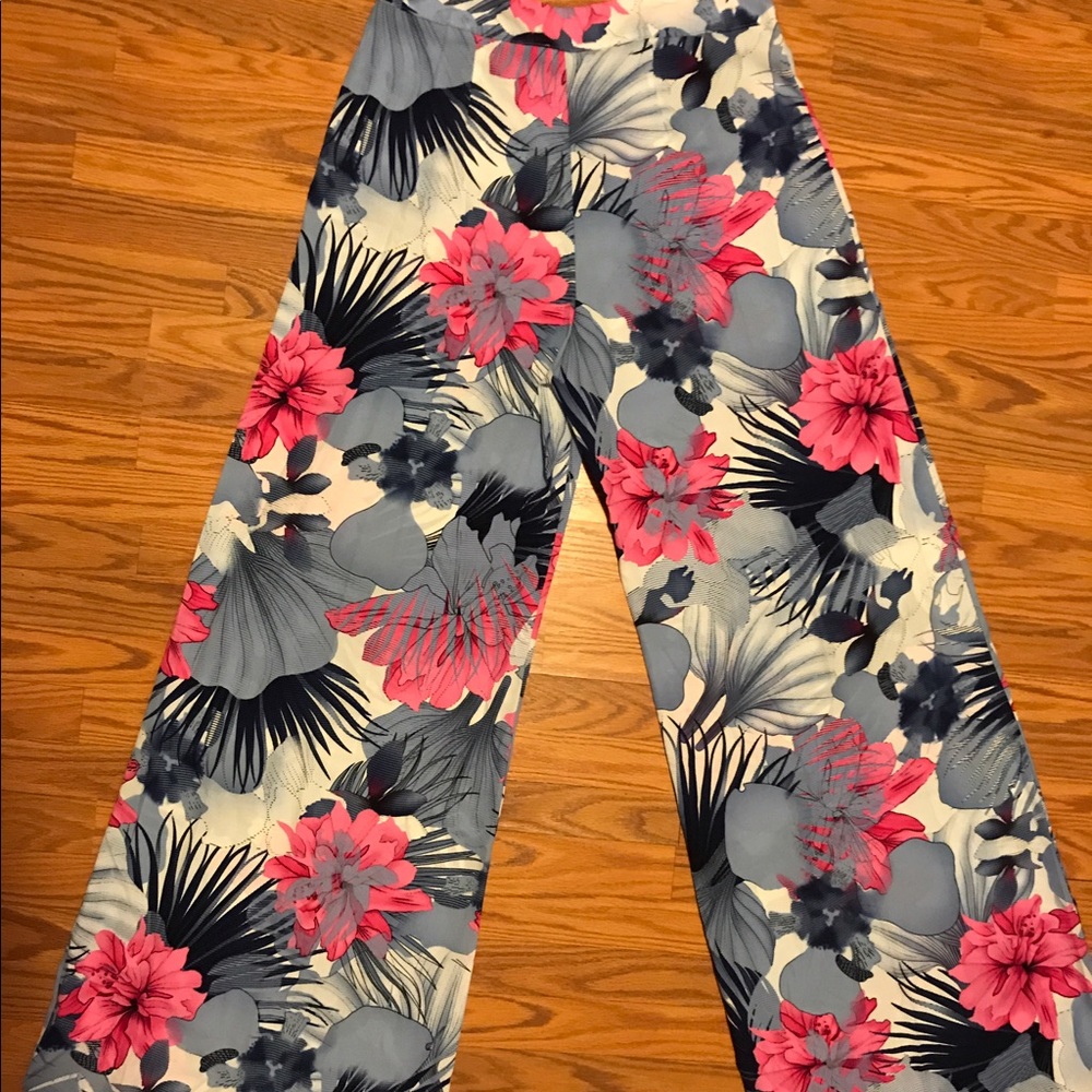 Tropical flare pants