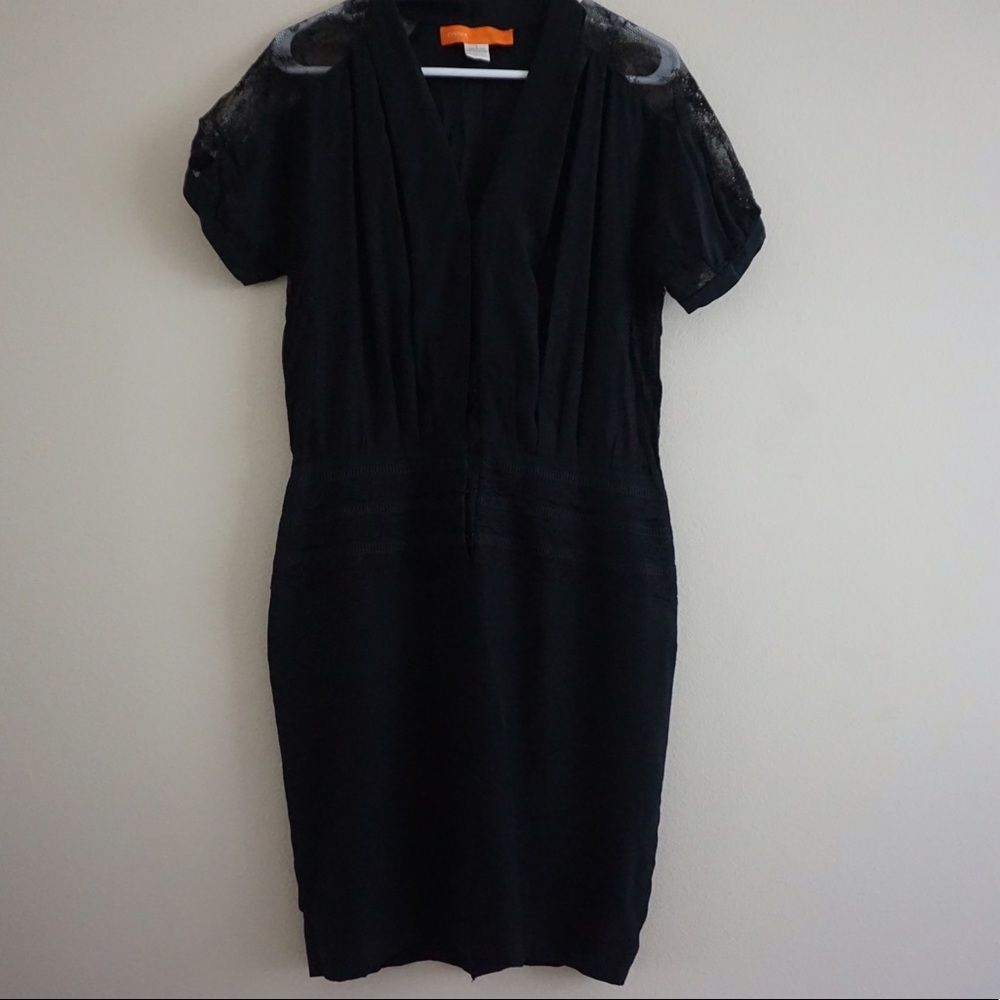 Cynthia Steffe black mid calf length dress