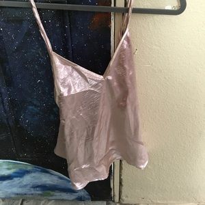 Woven top/ spaghe blush